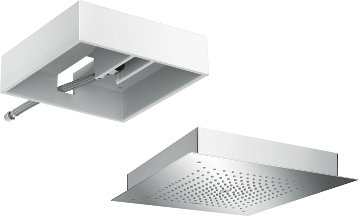 deszczownica wpudowana w sufit z elementem montażowym 