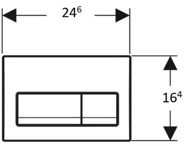 przycisk Geberit Delta wymiary techniczne grubość szerokość wysokość